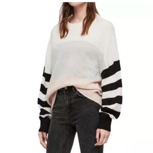 NWOT All Saints Nicoli Color-Block Striped Sweater